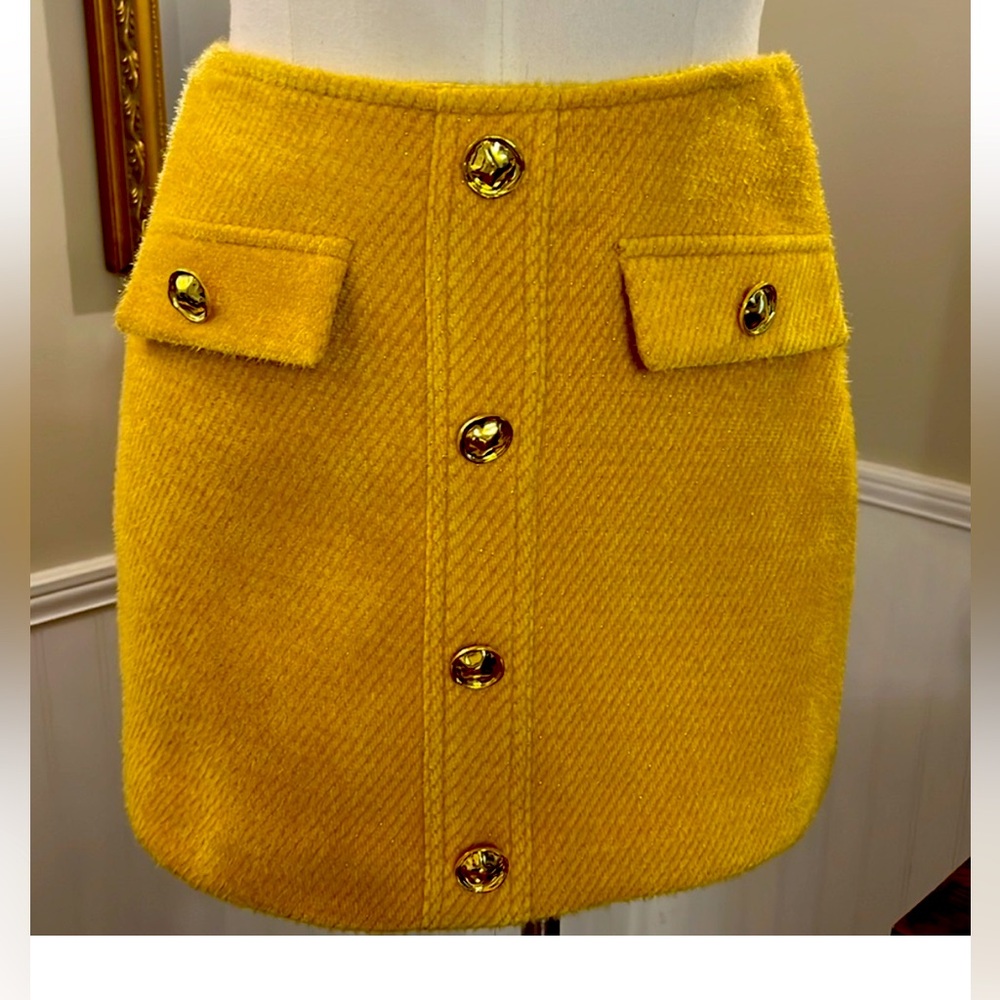 English factory Boucle yellow skirt